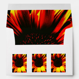 large bright yellow sunflower envelopes