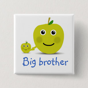 Large brother 2 inch square button