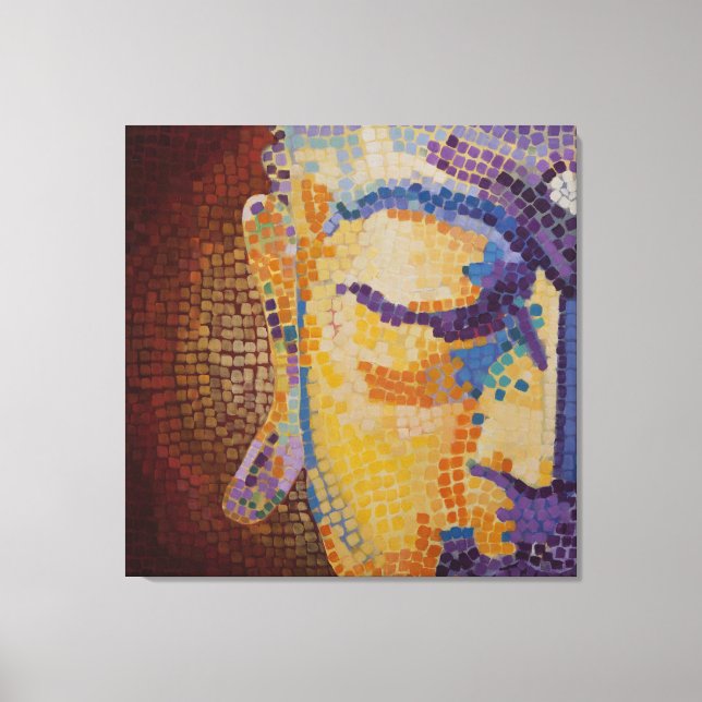 Large Buddha Face Canvas Print (Front)
