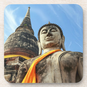 Large Buddha in Ayutthaya, Thailand Coaster