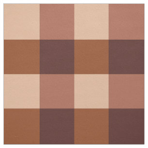 Large Buffalo Check, cocoa brown and buff pink Fabric