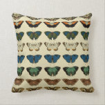 Large Butterfly Collection Throw Pillow<br><div class="desc">A pattern created from vintage butterfly illustrations (1775-1782)</div>