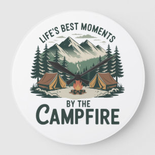 Large Campfire Moments Wall Clock
