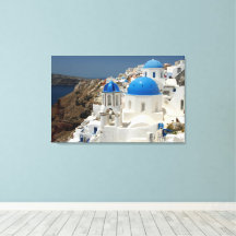 Large Canvas Print - Santorini Greece 