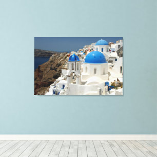 Large Canvas Print - Santorini Greece 