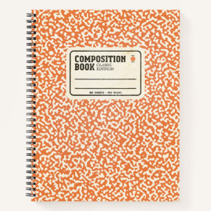 Large Carnet de composition orange