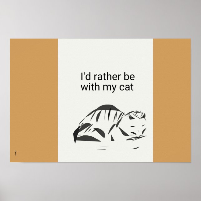LARGE Cat Love 19" x 13", Cat Poster (Matte) (Front)