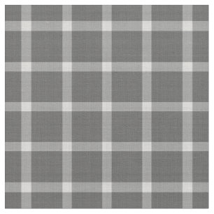 large charcoal, gray, & white buffalo check plaid fabric