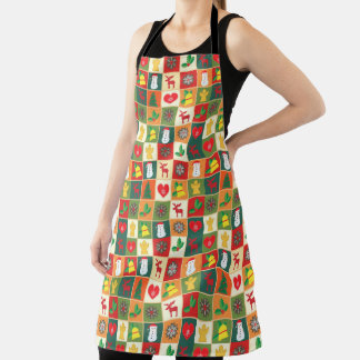 Large Chequered Apron