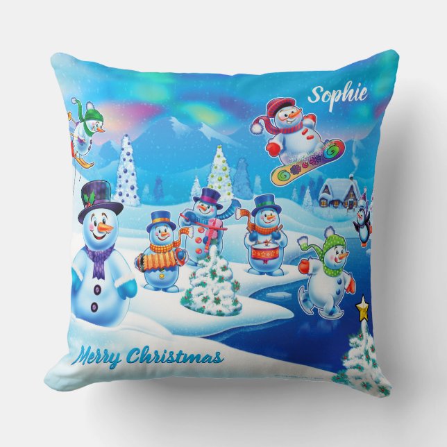 Large Christmas throw cushion or pillow (Front)