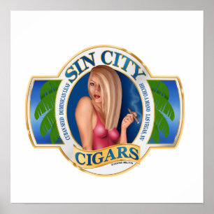 Large Cigar Art Poster