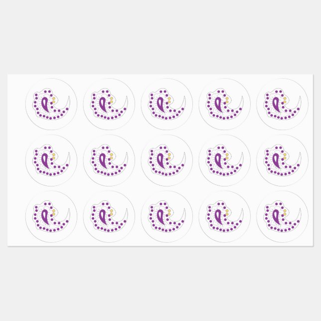 Large Circle Adhesive / Waterproof Label (Sheet)