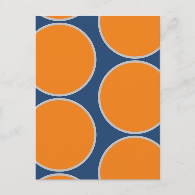 Large Circles Abstract Design Postcard (Front)