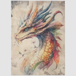 Large Colorful Mythological Fantasy Dragon Tissue Paper