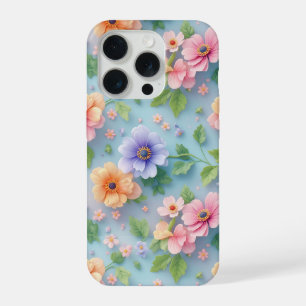 Large Colorful Paper Flowers iPhone 15 Pro Case