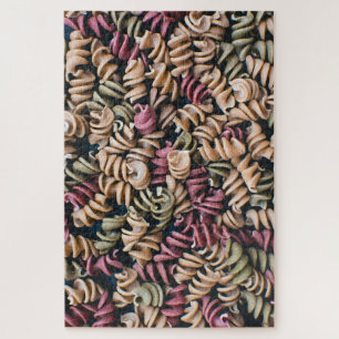 Large Colourful Fusilli Pasta Jigsaw Puzzle