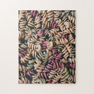 Large Colourful Fusilli Pasta Jigsaw Puzzle