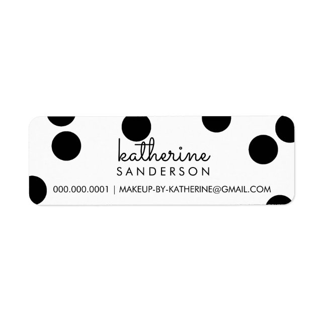 LARGE CONFETTI SPOT modern bold black and white (Front)