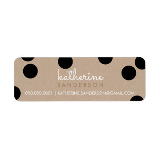 LARGE CONFETTI SPOT modern cute bold black kraft