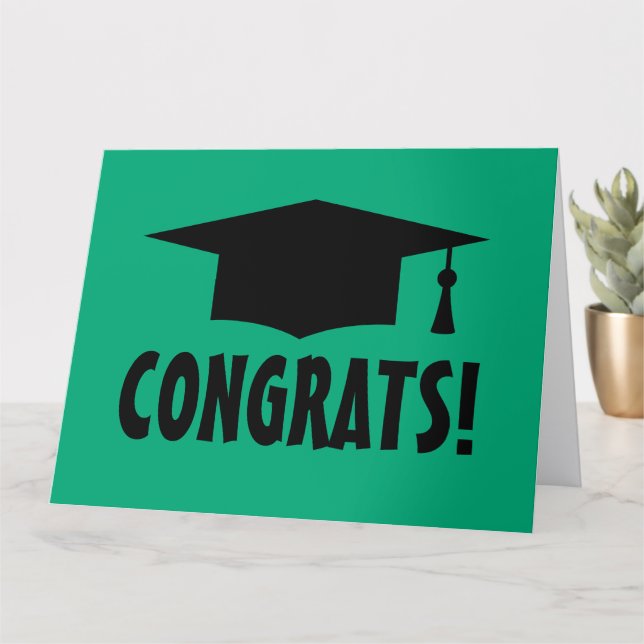 Large congratulations graduation greeting Card (Small Plant)