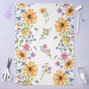 Large Cottage Core Floral Elements  Decoupage Tissue Paper