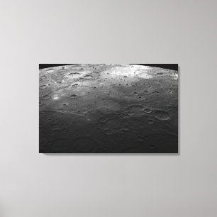 Large craters on the planet Mercury Canvas Print