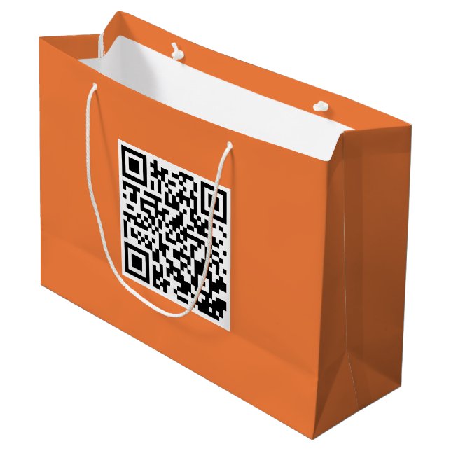 Large Custom Bag with QR Code for Brand Promotion (Front Angled)