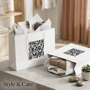 Large Custom Bag with QR Code for Brand Promotion