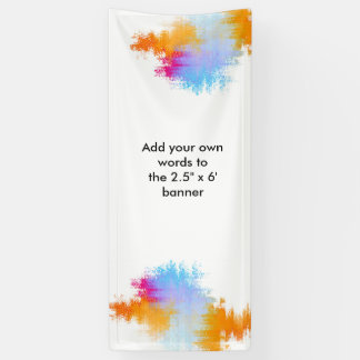 Large Custom Banner with Watercolor Border