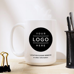 Large Custom Business Name and Logo 15 oz Coffee Mug