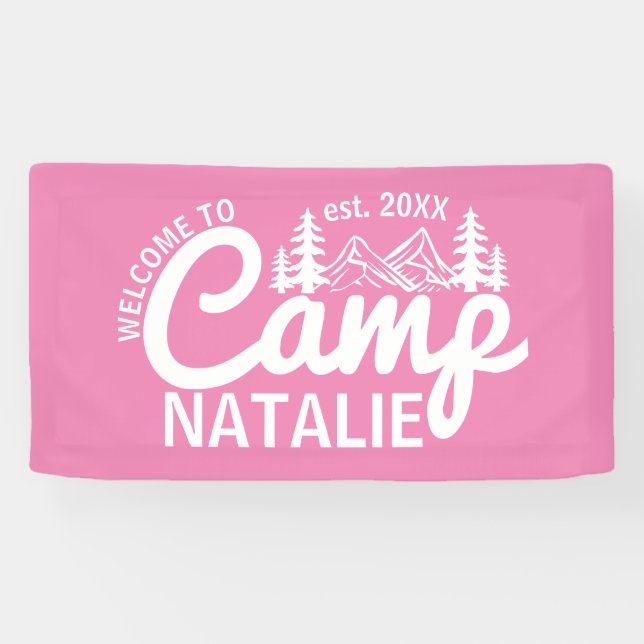 Large Custom Camp Bachelorette Party Cool Welcome Banner (Horizontal)