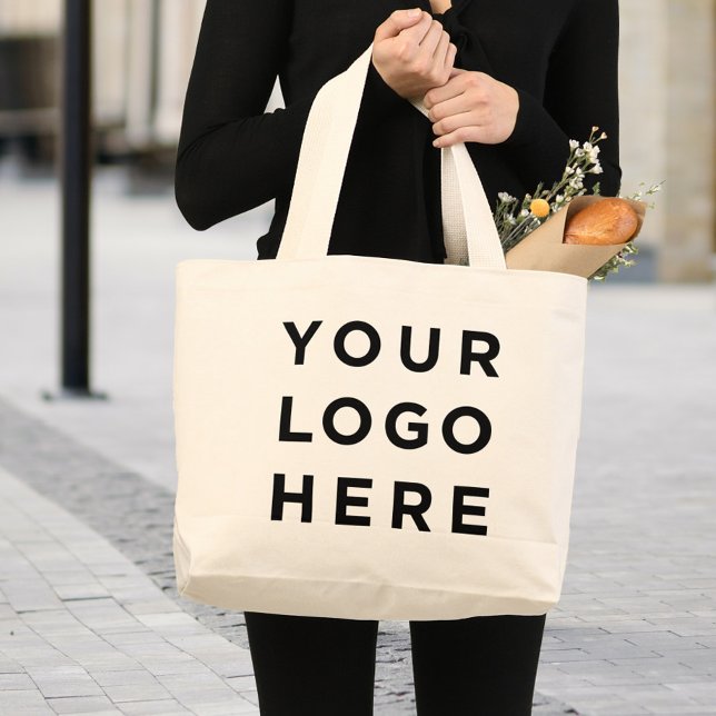 Large Custom Cotton Tote Bag with Logo No Minimum (Creator Uploaded)