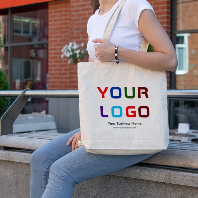 Large Custom Cotton Tote Bag with Logo No Minimum (Creator Uploaded)