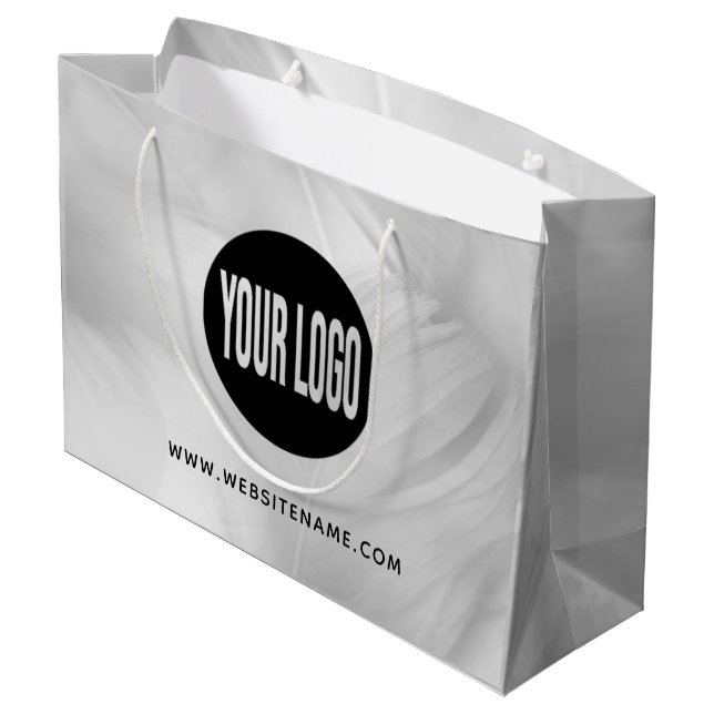 Large Custom Logo/Text Shopping Large Gift Bag (Back Angled)