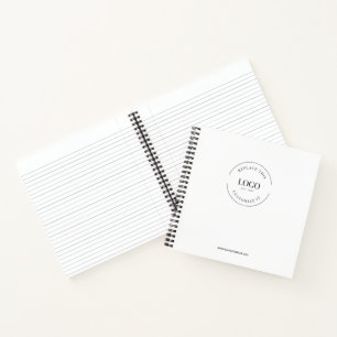 Large Custom Logo Website Branded Square Notebook