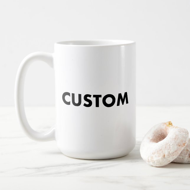 Large Custom Mug Blank Template - 15oz (With Donut)