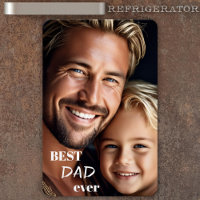 Large Custom Photo Best Dad Ever Flexi Magnet