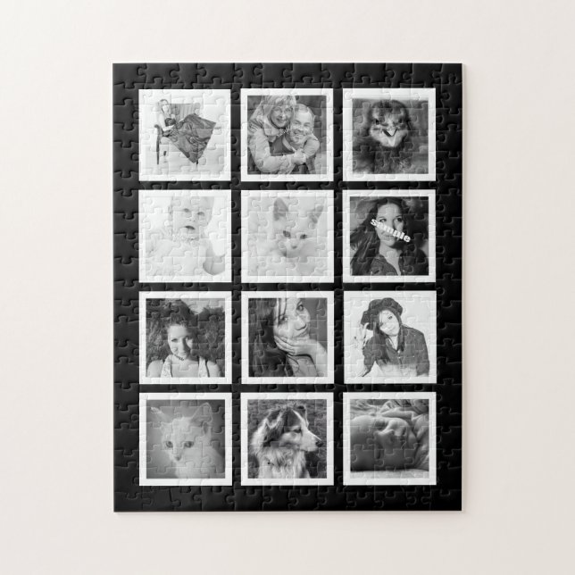 Large Custom Puzzle with 12 of Your Photos (Vertical)