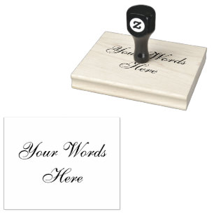 Large Custom Words With Elegant Font, Personalized Rubber Stamp