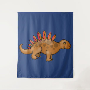 Large Cute Stegosaurus Kids Wall Hanging for Room Tapestry