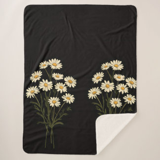 large Daisy Blanket – Cozy Floral Throw , Vintage