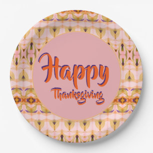 Large Designer Thanksgiving Paper Decor Plate