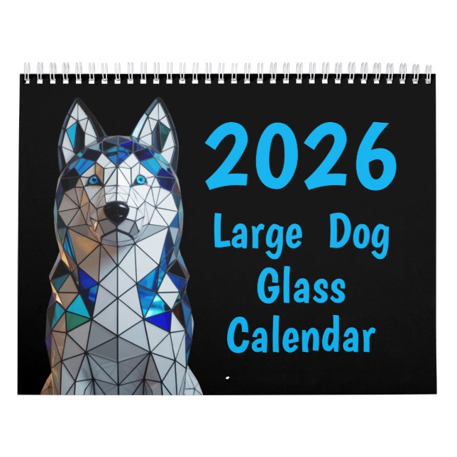 Large Dog Glass Calendar (Cover)