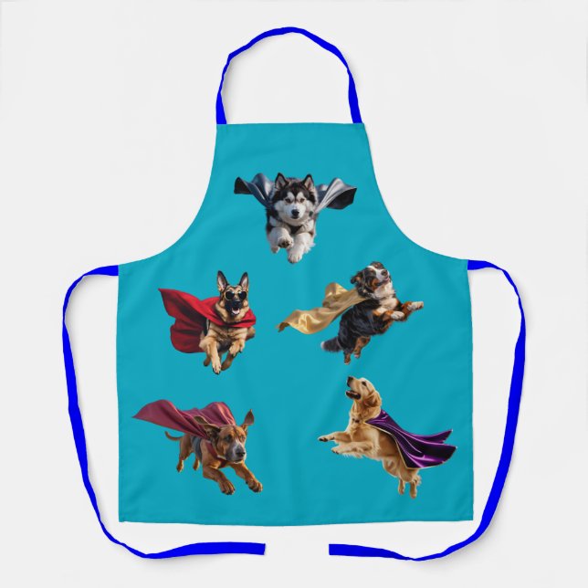 Large Dog Superhero Apron (Front)