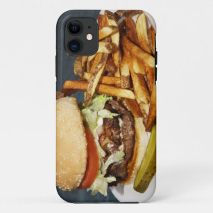 large double half pound burger fries and cola iPhone 11 case