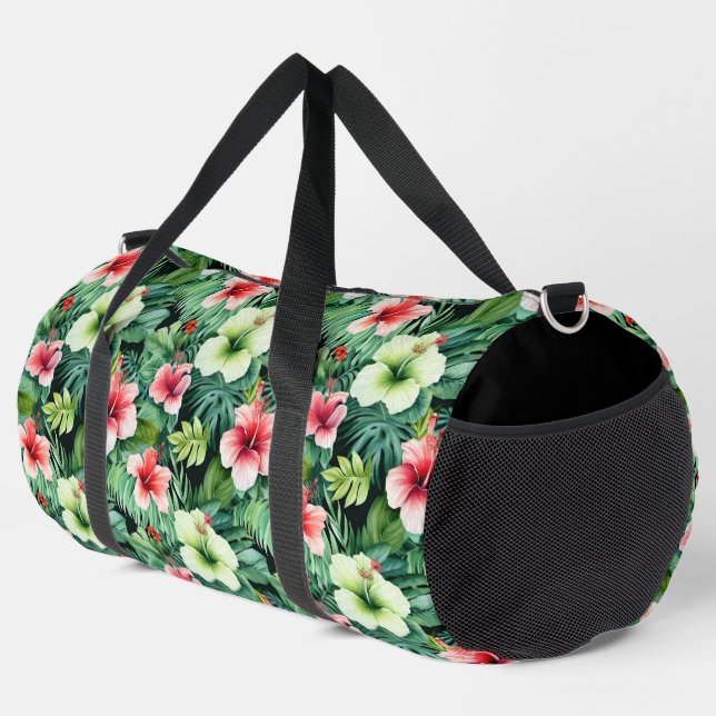 Large Duffel Bag Tropical Print (Right Corner)