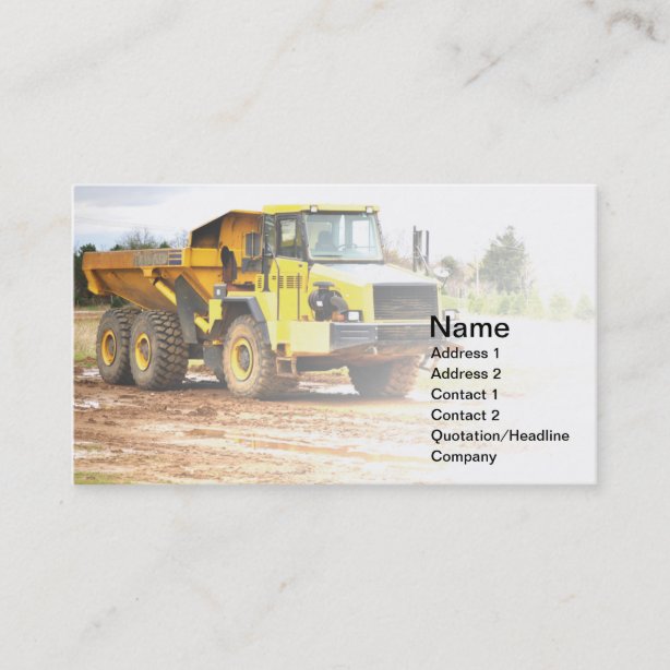 Heavy Equipment Business Cards & Profile Cards | Zazzle CA