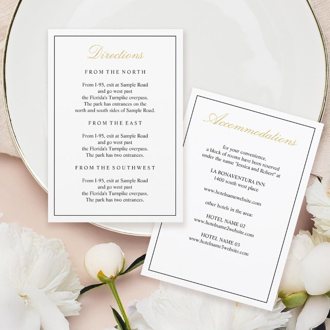 Large Elegant Gold Script Enclosure Card vertical (Creator Uploaded)