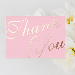 Large Elegant Thank You Pastel pink background