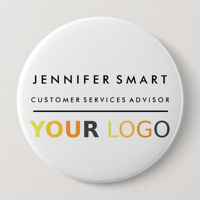 Large Employee Name Badge Custom Logo Staff (Devant)